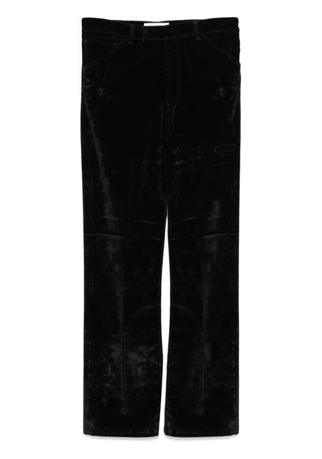 Black velvet straight-leg jeans Random identities - men RANDOM IDENTITIES | Jeans | RA04P0141